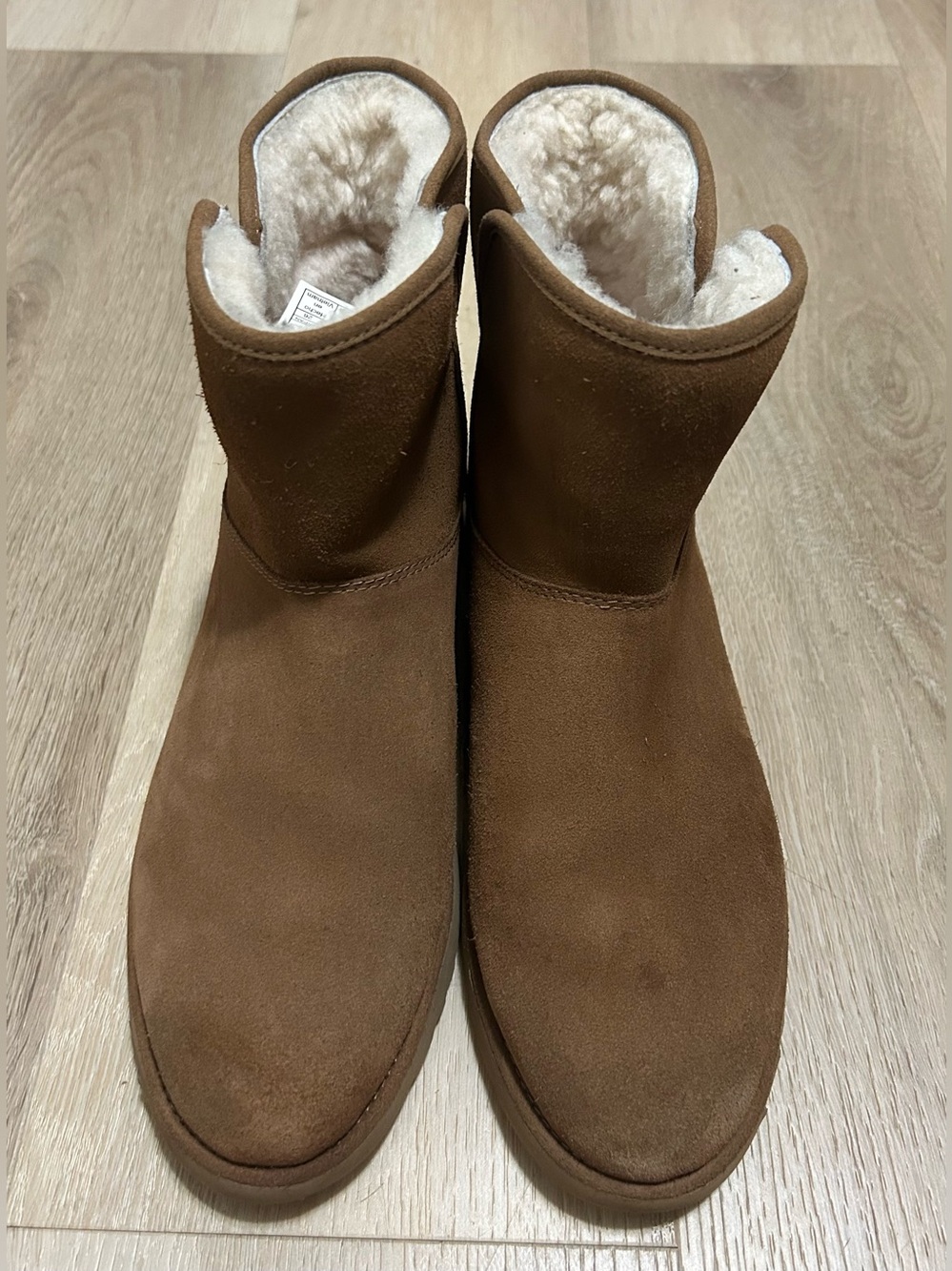 UGG Chestnut Suede Shearling-Lined Ankle Boots